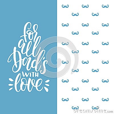 Happy father day lettering Vector Illustration