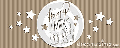 Happy Father`s day banner Vector Illustration