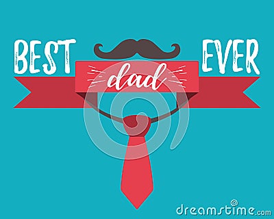 Happy Father`s Day banner and giftcard. Vector Illustration. Vector Illustration