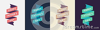 Happy Father’s Day card. Vector illustration Vector Illustration