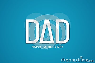 Happy Father’s Day card. Vector illustration Cartoon Illustration