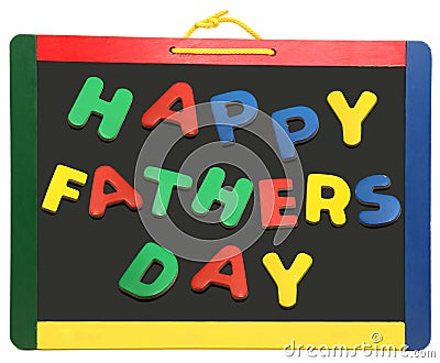 Happy Father's Day On Chalkboard Stock Photo