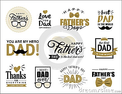 Happy Father`s Day Vector Illustration