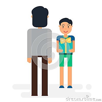 Happy Fathers Day Vector Illustration