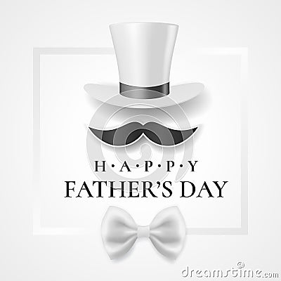 Happy Fathers Day elegant greeting card Vector Illustration