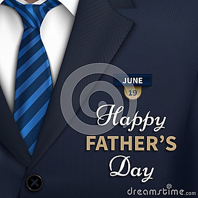 Happy Fathers Day greeting. Vector Illustration