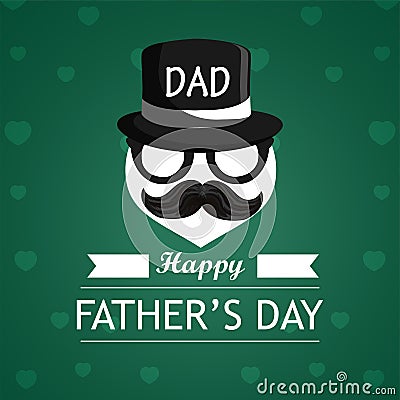 Happy fathers day invitation greeting card with gifts Stock Photo