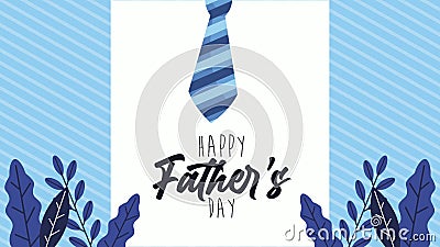Happy Fathers Day Isolated Animated Lettering Calligraphic Text with  Mustaches and Tie. Hand Drawn Father Day Stock Footage - Video of modern,  daddy: 180164894