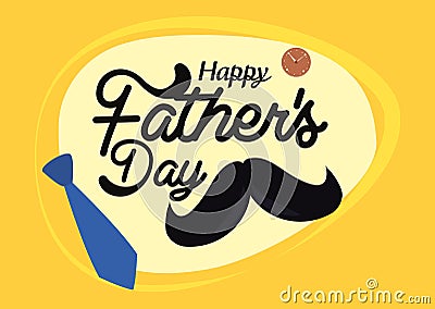 happy fathers day Cartoon Illustration