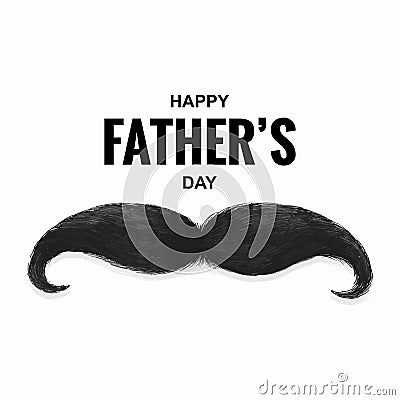 Happy fathers day nice mustache card design Stock Photo