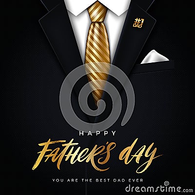 Happy Fathers day illustration - greeting card Vector Illustration