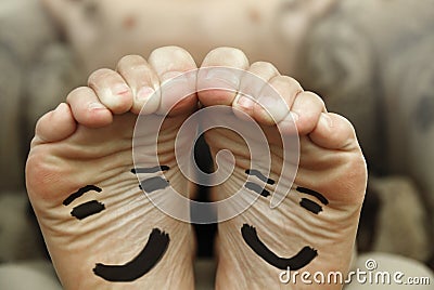 Happy feet Stock Photo