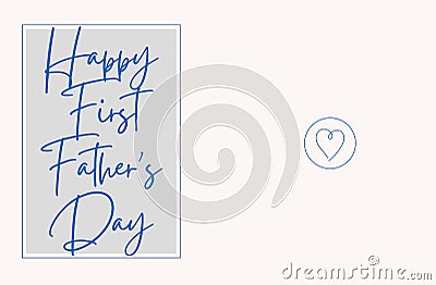 Happy first fathers day Stock Photo