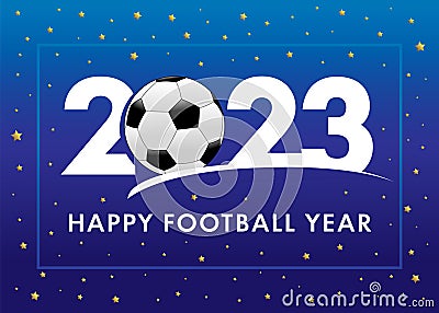 Happy Football Year 2023 Vector Illustration