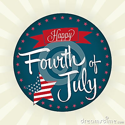 Happy Fourth of July Vector Illustration