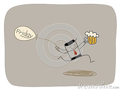 Happy friday Vector Illustration