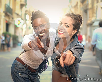 Happy friends Stock Photo