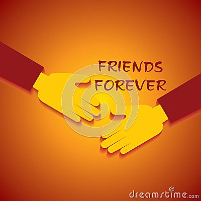 Happy Friendship Day Greeting Vector Illustration
