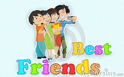 Happy Friendship Day Vector Illustration