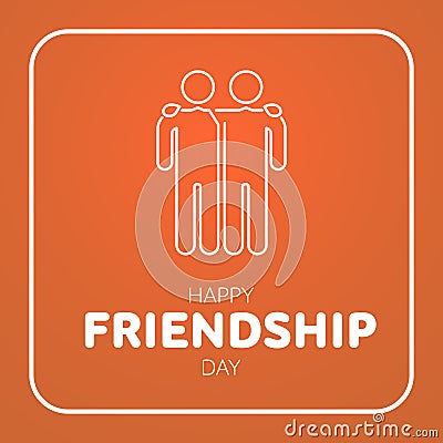 Happy Friendship Day text for friends greeting card Vector Illustration