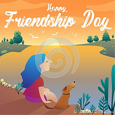 Happy Friendship Day Vector Design Stock Photo