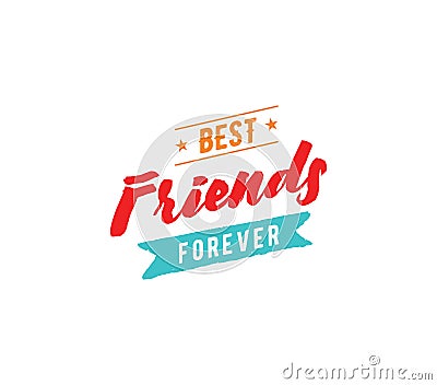 Happy Friendship day vector typographic design. Vector Illustration