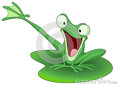 Happy frog Vector Illustration