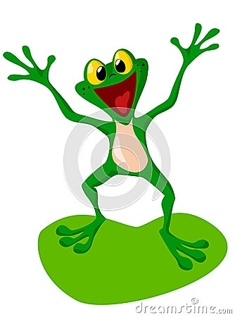 Happy frog Vector Illustration