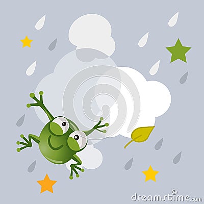 Happy frog Vector Illustration