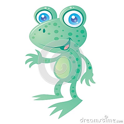 Happy Frog Vector Illustration