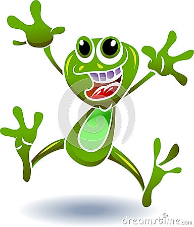 Happy frog Vector Illustration