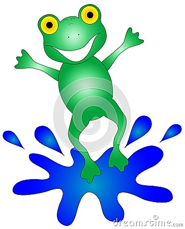 Happy Frog Graphic Stock Photo