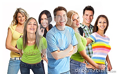 Happy funny people Stock Photo