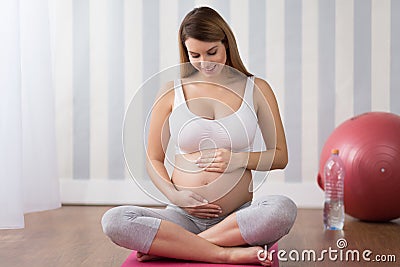 Happy future mom Stock Photo