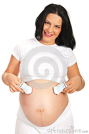 Happy future mother Stock Photo