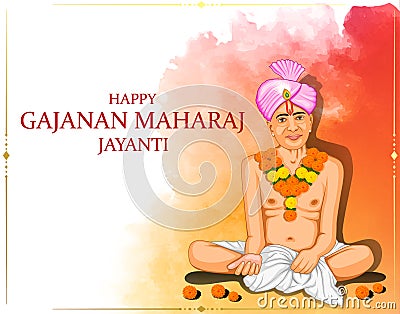 happy gajanan maharaj jayanti 9 Vector Illustration