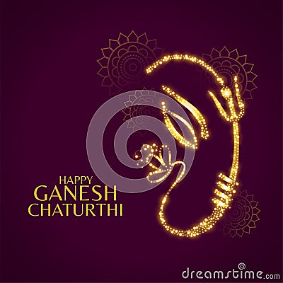 Happy ganesh chaturthi beautiful card design background Stock Photo