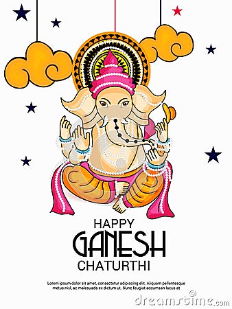 Happy Ganesh Chaturthi. Stock Photo