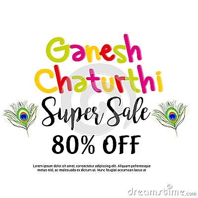 Happy Ganesh Chaturthi. Stock Photo