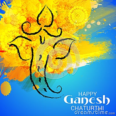 Happy Ganesh Chaturthi. Stock Photo