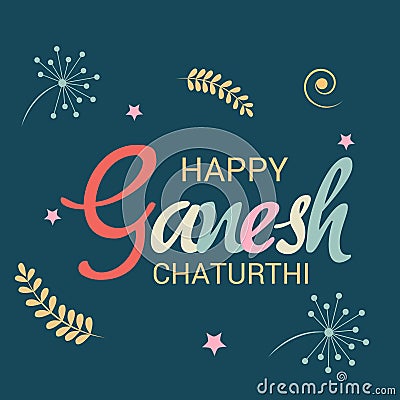 Happy Ganesh Chaturthi. Stock Photo