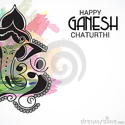 Happy Ganesh Chaturthi. Stock Photo