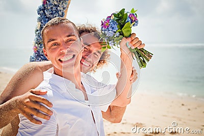 Happy gay couple Stock Photo