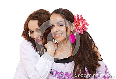 Happy girlfriends Stock Photo