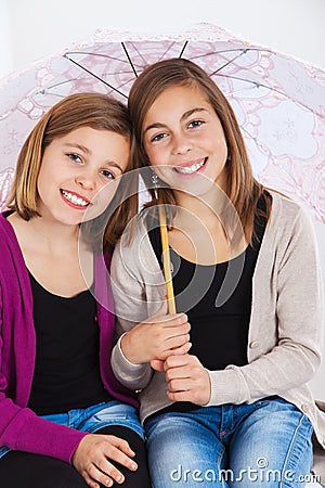 Happy girlfriends Stock Photo