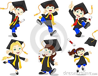 Happy graduates Vector Illustration