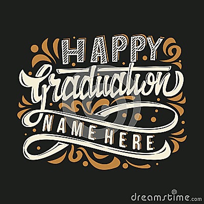 Happy Graduation Card Vector Illustration