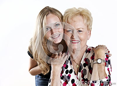 Happy Grandmother and Granddaughter Stock Photo