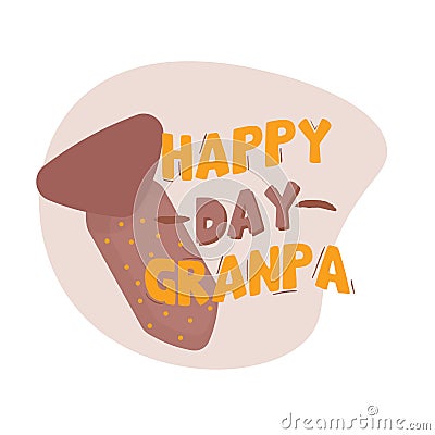 Happy grandpa tie Vector Illustration