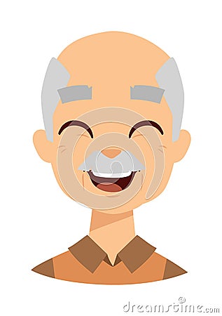 Happy grandpa vector illustration. Vector Illustration